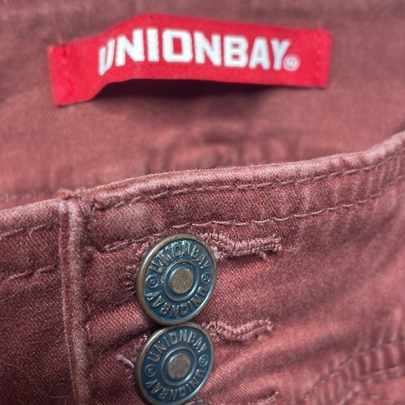 Union bay High Rise Pants Rust Stretchy Comfy Size 0 - Picture 5 of 9